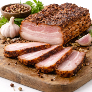 Slănină afumată tradițional – producător local